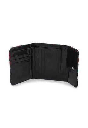 Billetera Macoly Mini A027 Floralia Negro