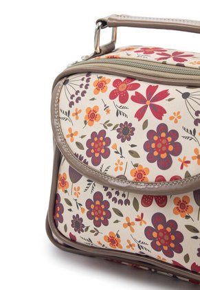 Bolso Manos Libres Macoly 701 Floralia Taupe