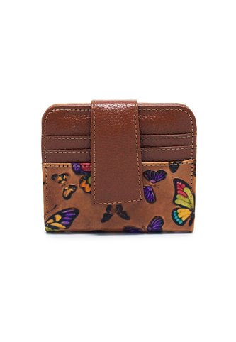 Billetera Mini Macoly C706 Cuero Tala Miel Macoly