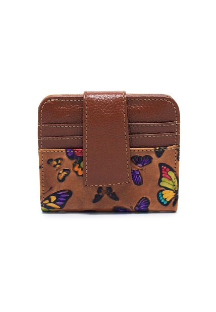 Billetera Mini Macoly C706 Cuero Tala Miel
