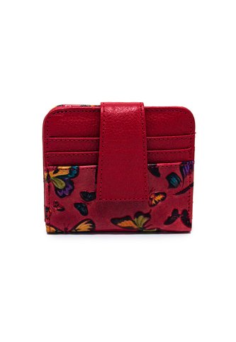 Billetera Mini Macoly C706 Cuero Tala Rojo Macoly