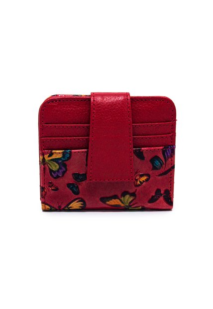 Billetera Mini Macoly C706 Cuero Tala Rojo