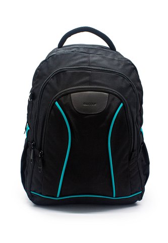 Morral Grande Macoly 266 Lona Negro X Verde Agua Macoly
