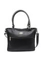 Bolso De Hombro M778 Cuero Negro Liso de Macoly