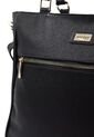 Bolso De Hombro M778 Cuero Negro Liso de Macoly
