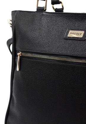 Bolso De Hombro M778 Cuero Negro Liso