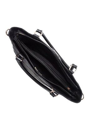 Bolso De Hombro M778 Cuero Negro Liso