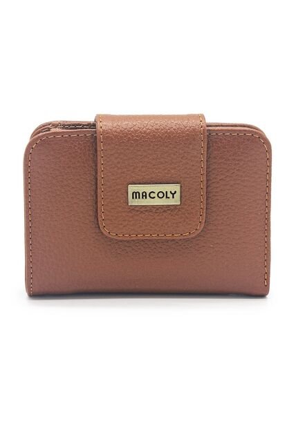 Billetera Mini Macoly A018 Cuero Miel Liso