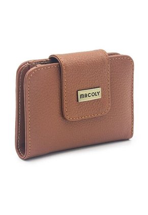 Billetera Mini Macoly A018 Cuero Miel Liso