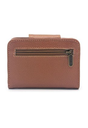 Billetera Mini Macoly A018 Cuero Miel Liso