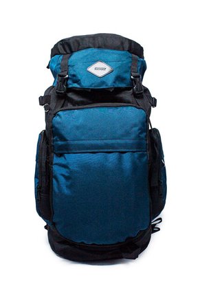 Morral Camping Macoly 313 Lona Negro X Azul Petroleo