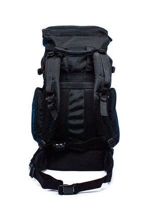 Morral Camping Macoly 313 Lona Negro X Azul Petroleo