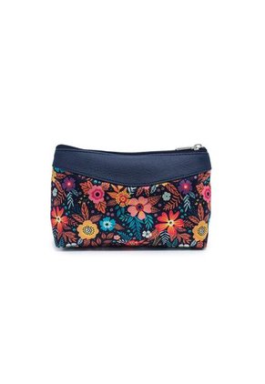 Cosmetiquera, Monedero Y Porta Esferos Flora Azul N