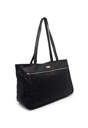 Bolso De Hombro Grande Macoly 774 Lambani Negro Oro