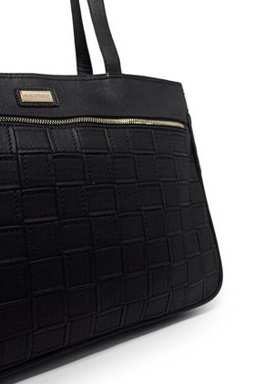 Bolso De Hombro Grande Macoly 774 Lambani Negro Oro