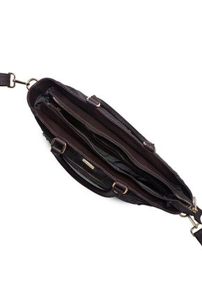 Bolso De Hombro Grande Macoly 878 Lambani Cafe Oro