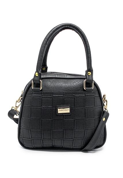 Cartera Manos Libres Macoly 875 Lambani Negro Oro