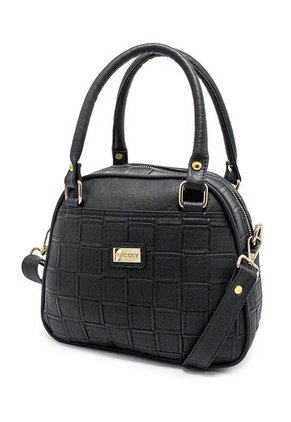 Cartera Manos Libres Macoly 875 Lambani Negro Oro