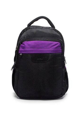 Morral Grande Macoly 268 Lona Negro X Morado Macoly