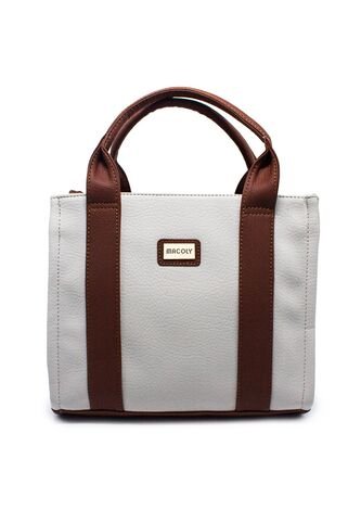 Cartera Manos Libres Macoly 873 Mix Blanco X Miel Macoly