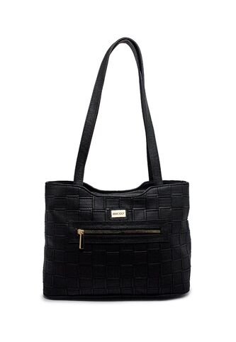 Bolso De Hombro Macoly 816 Lambani Negro Oro Macoly