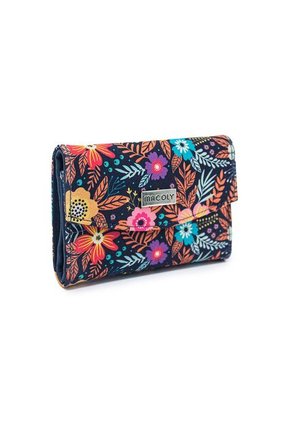 Billetera Mini Macoly A035 Flora Azul 