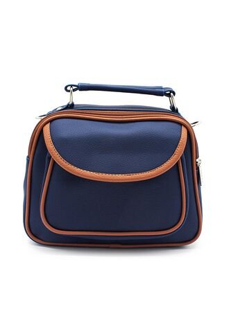 Bolso Manos Libres Macoly 701 Mix Azul X Miel Macoly