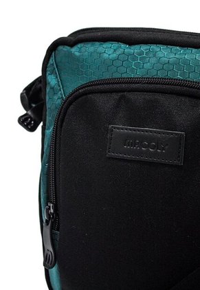 Bolso Manos Libres Macoly 278 Lona Negro X Verde Turquesa