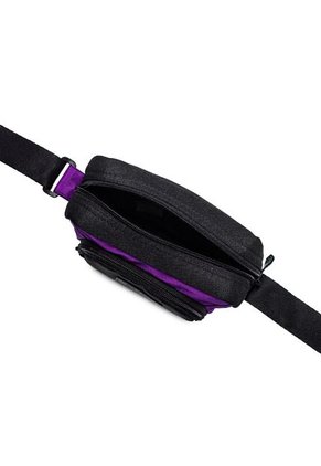 Bolso Manos Libres Macoly 278 Lona Negro X Morado