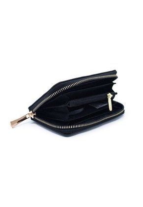 Billetera Mediana Macoly A041 Cuero Negro Oro