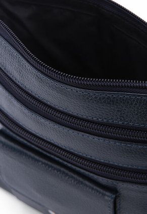 Bolso Manos Libres AM01 Cuero Azul Tala Mariposas