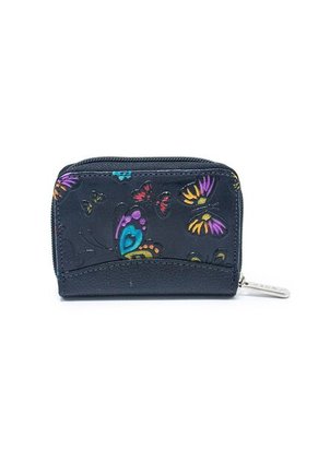 Portadocumentos C645 Cuero Tala Negro Mariposas Grande