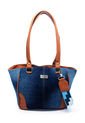 Bolso De Hombro Manos Libres VO09 Jean X Reata Azul de Macoly