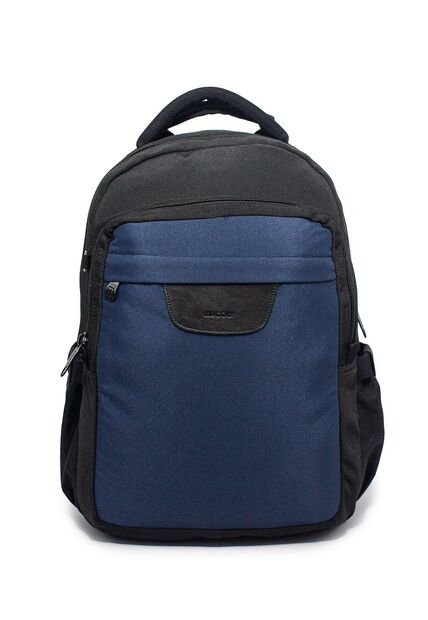 Morral Grande Macoly 268 Lona Negro X Azul Oscuro