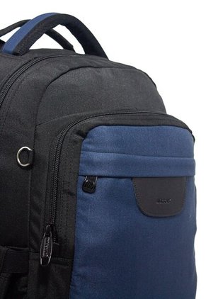 Morral Grande Macoly 268 Lona Negro X Azul Oscuro