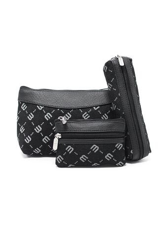 Cosmetiquera, Monedero Y Porta Esferos Yacar Macoly Negro Macoly