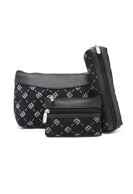 Cosmetiquera, Monedero Y Porta Esferos Yacar Macoly Negro