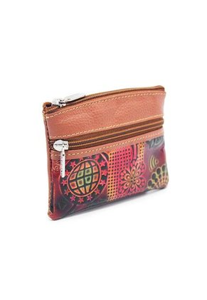 Monedero Macoly AM Cuero Doble Cremallera Tala Miel