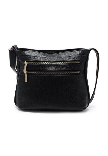 Bolso Manos Libres Macoly 820 Cuero Negro Oro