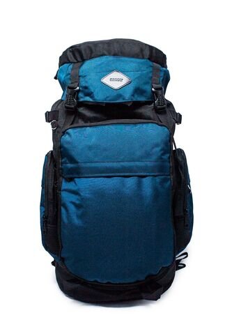 Morral Camping Macoly 313 Lona Negro X Azul Petroleo Macoly