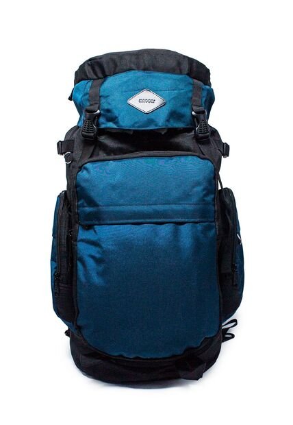 Morral Camping Macoly 313 Lona Negro X Azul Petroleo
