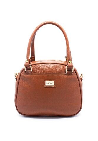 Cartera Manos Libres Macoly 875 Cuero Miel Oro Macoly