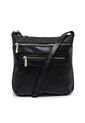 Bolso Manos Libres Macoly 751 Cuero Negro Oro de Macoly