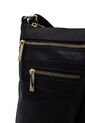 Bolso Manos Libres Macoly 751 Cuero Negro Oro de Macoly