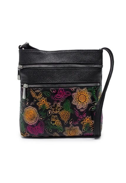 Bolso Manos Libres M301 Cuero Tala Negro Niquel