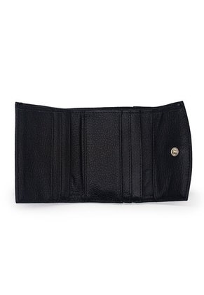 Billetera Mini A035 Cuero Negro Liso