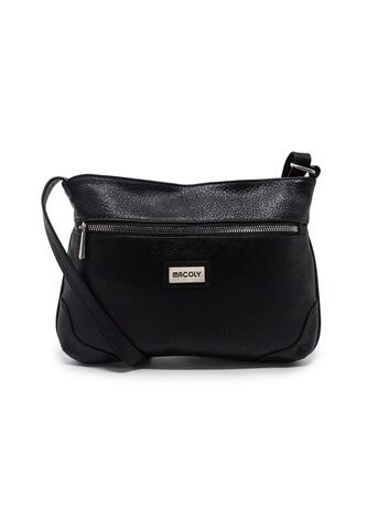 Bolso Manos Libres Macoly 790 Cuero Negro Niquel Macoly