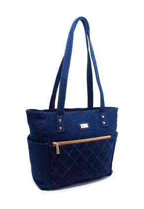 Bolso De Hombro Macoly M841 Jean Acolchado Oro