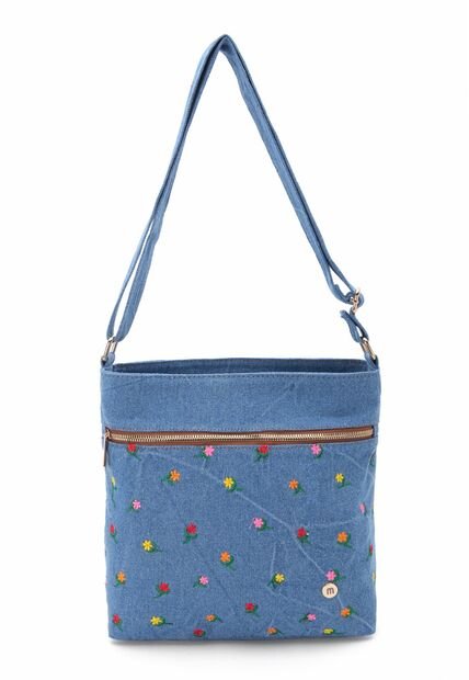 Bolso Manos Libres Macoly M383 Jean Bordado