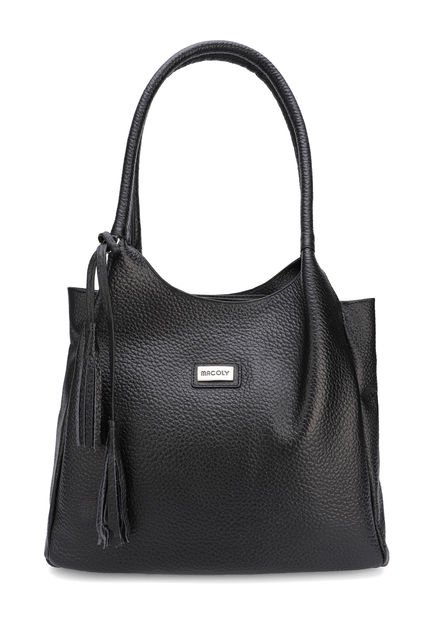 Bolso De Hombro OC 443 Cuero Negro